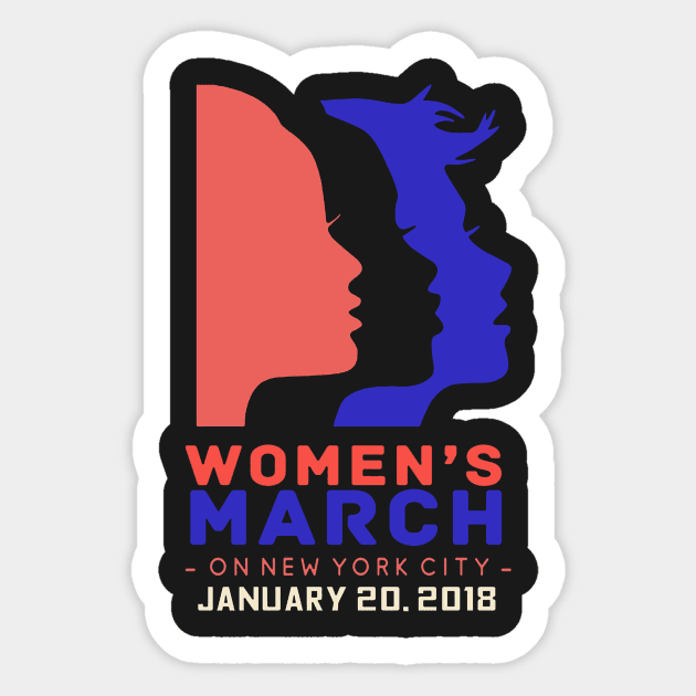 women's march new york city Sticker by zakytuntun